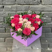 Цветочная композиция из Розы в коробке в Новоивановской