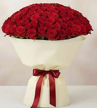 Букет 101 Красная роза Милано в Новоивановской