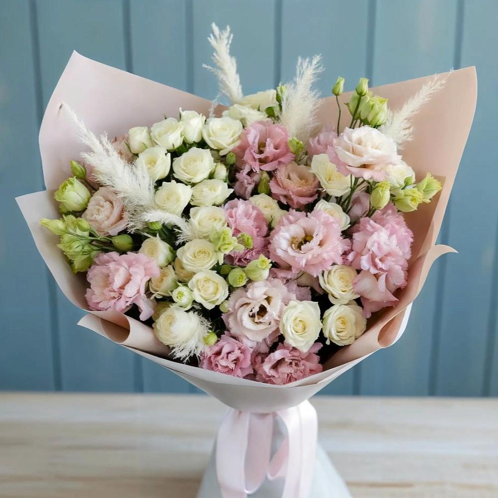 Букет цветов из: Альстромерии и Розы в Новоивановской