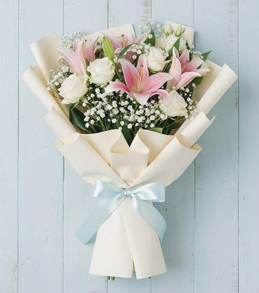 Букет цветов из: Лилии в Новоивановской