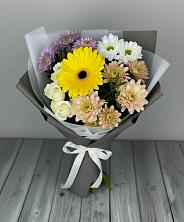 Букет цветов из:  Розы, Герберы и Хризантемы в Новоивановской