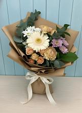 Букет цветов из:  Герберы и Хризантемы в Новоивановской