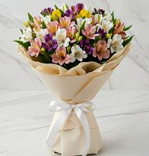 Букет цветов из:  Альстромерии #REPLACE_PRED# Новоивановской