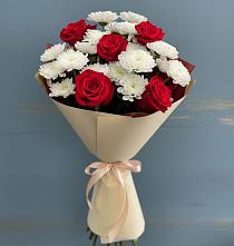Букет цветов из:  Розы и Хризантемы в Новоивановской