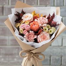 Букет цветов из:  Гвоздики, Хризантемы и Розы #REPLACE_PRED# Новоивановской
