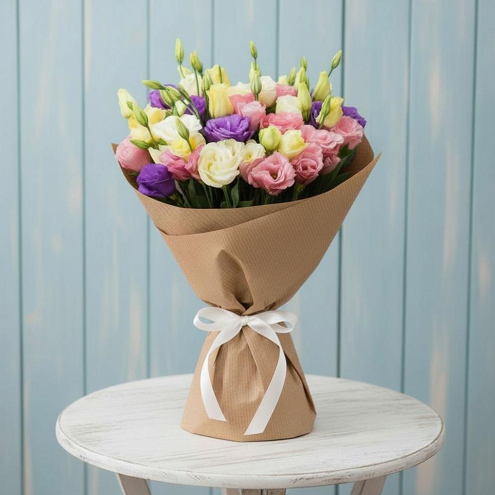 Букет цветов из: Лизиантусы в Новоивановской