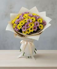 Букет цветов из:  Хризантемы #REPLACE_PRED# Новоивановской