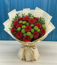 Букет цветов из:  Розы и Хризантемы в Новоивановской