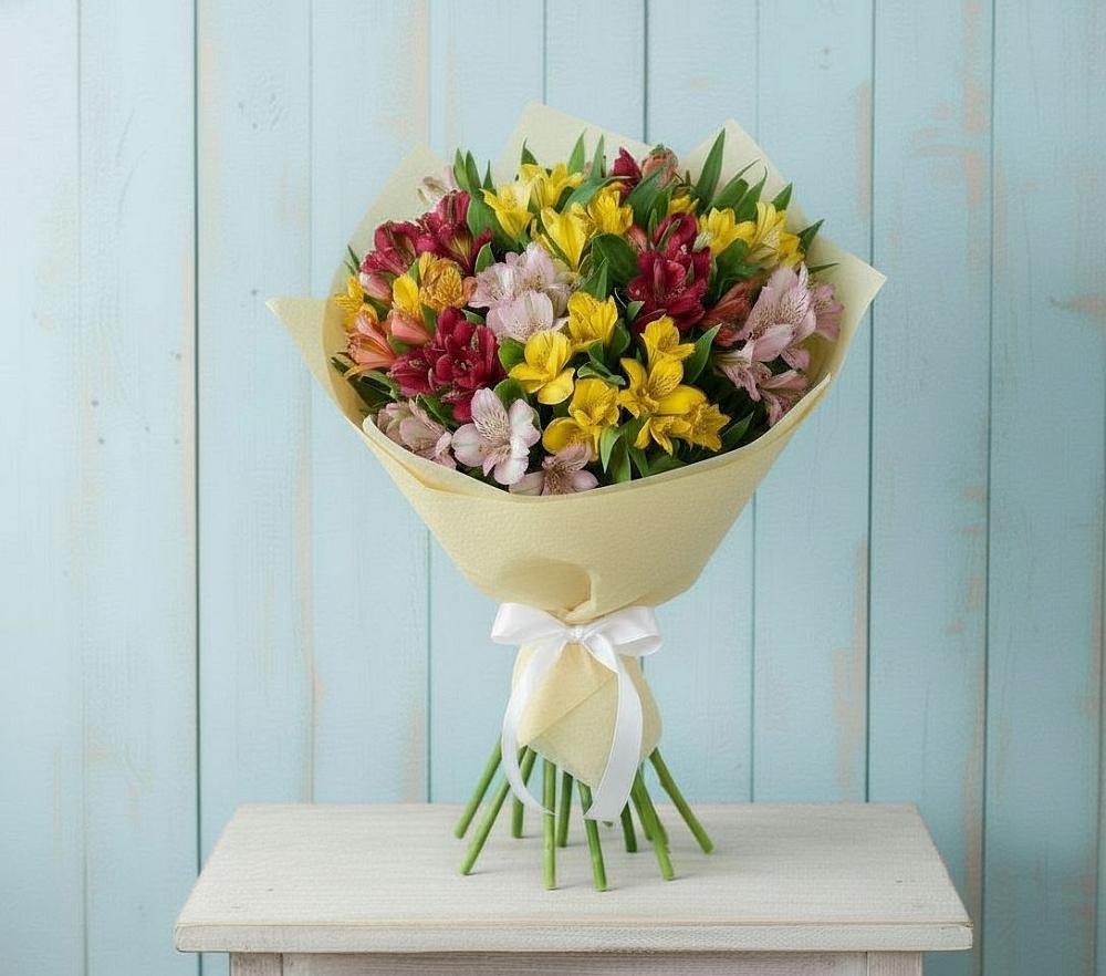 Букет цветов из: Альстромерии в Новоивановской