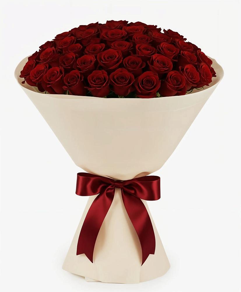 Букет 101 Бордовая роза Блэк Бакарра в Новоивановской