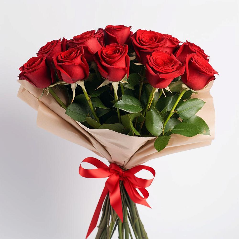 Букет 11 Красных роз Эдлесс Лав в Новоивановской